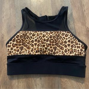 ZYIA Active leopard all star sports bra medium